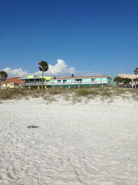 view of building from the beach
