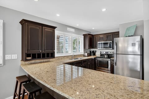 Open concept kitchen with island
