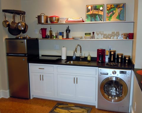 Refrigerator and washer/dryer combo
