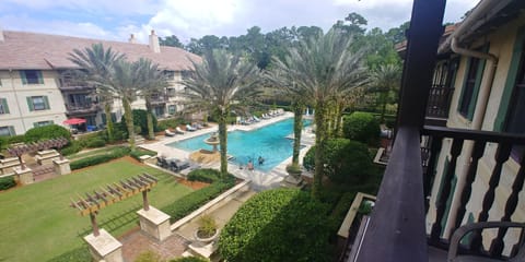 Pool view from condo balcony