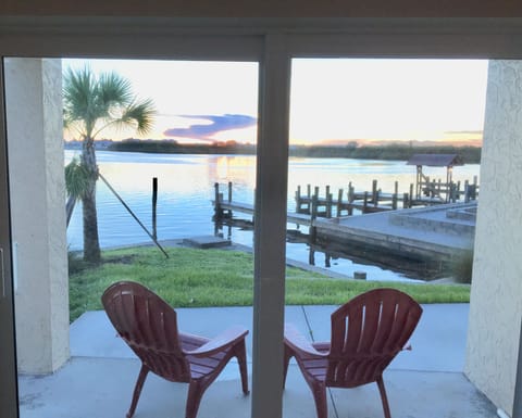 Taken from Inside condo - Looking Out Sliding Glass Doors, Just before sunset! 