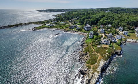 Peabbles Point has a charming path for walks along the ocean