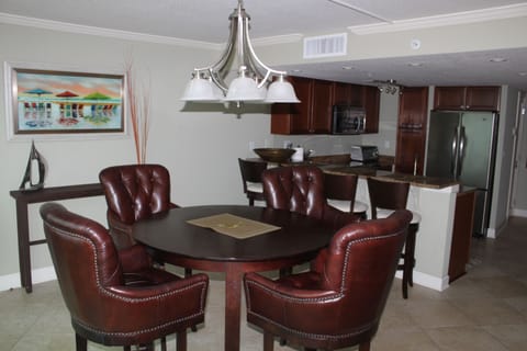 High Kitchen table and stool for incredible views 