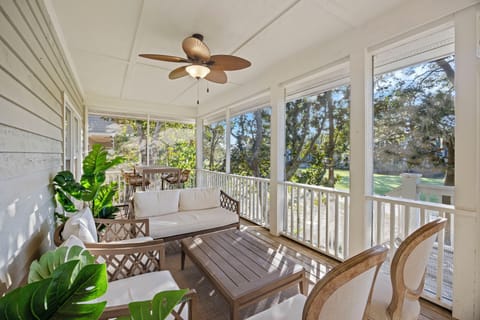Bright + modern screened porch to enjoy it all!
