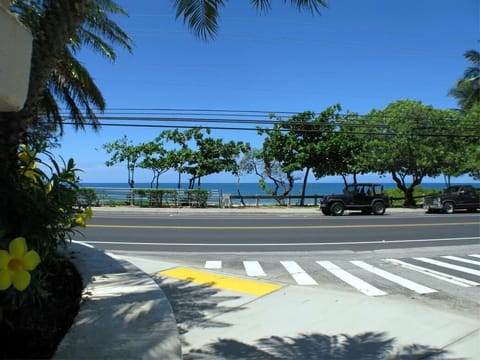 Taken from directly beside our lanai to show proximity to the beach and view.