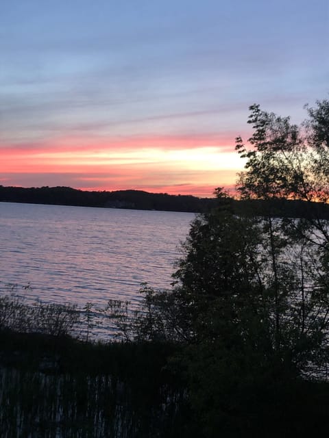 Gorgeousness at sunset from the Lake House deck.  Enjoy. It's our happy place.