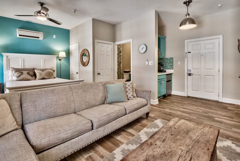 Large comfy sectional folds out to a queen bed