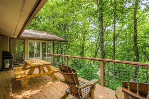 Open Deck with Ample Seating and Gas Grill