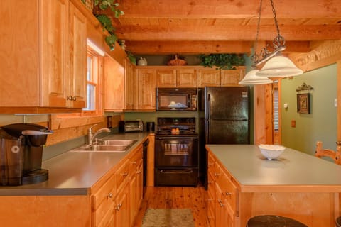 Full Kitchen with Double Stainless Sink