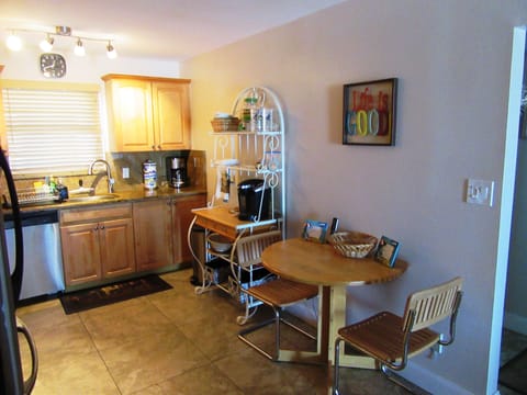 New kitchen chairs.  Fully stocked cabinets.