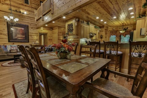 Kitchen area and great room