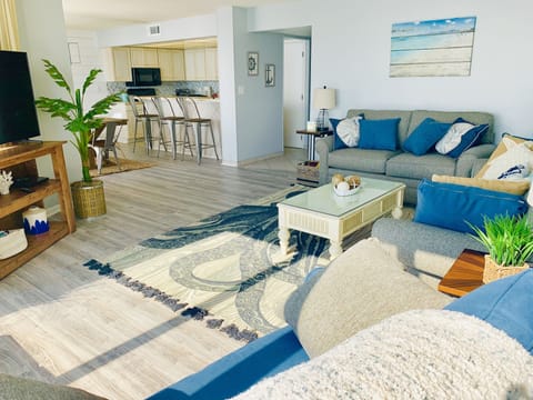 Open plan living and dining room area.