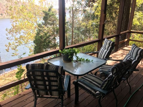 Lower deck pation....sit and take a load off. RELAX.