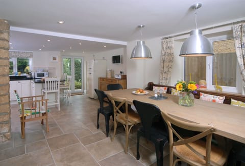 Ground floor: Impressive open plan kitchen and dining area