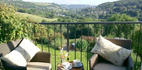 the stunning view from the bedroom balcony