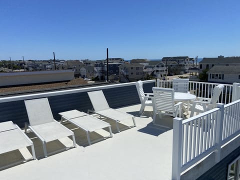 Rooftop deck offers privacy + views of the ocean, bay and Atlantic City.