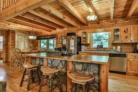 New kitchen appliances and a gas stove