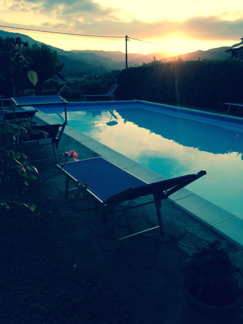 Amazing sunsets over the pool