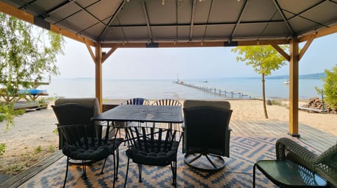 At the gazebo looking south across the beach