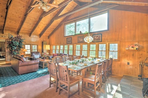 A peaceful Alger retreat awaits at this riverfront vacation rental home.