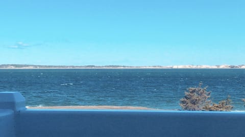 A view from the balcony looking out at the ocean; a favorite place to sit!