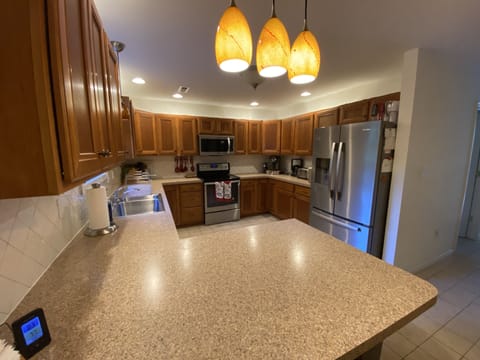 Kitchen - electric stove,  tea warmer , drip and Keurig coffee maker, toaster 