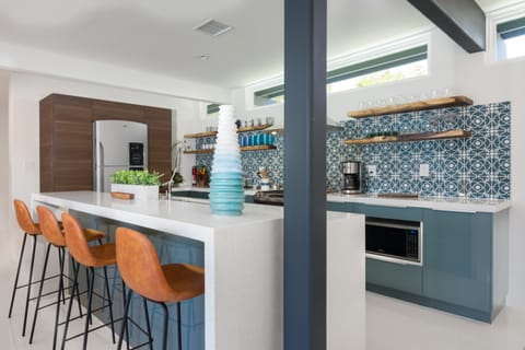 Kitchen with bar seating