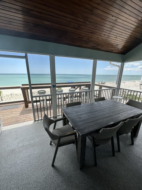 Outside dining area overlooking Gulf of Mexico 