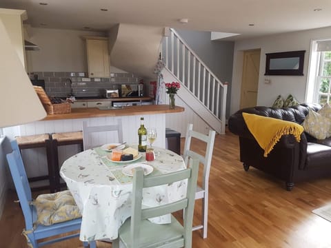 Open plan living with underfloor heating