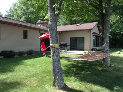 Lakeside view of home