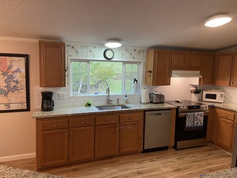 Kitchen with granite counters