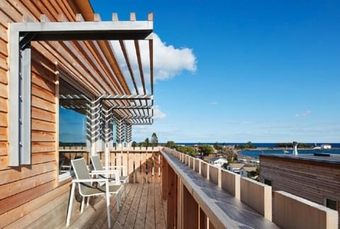 Amazing balcony views of Lake Superior and Grand Marais