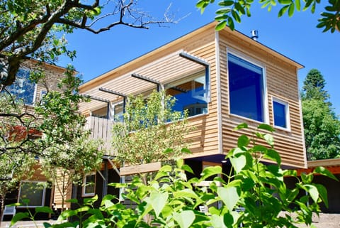 Surrounded by greenery in summer- flowering crabs and polinator gardens.