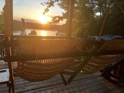 Sunset View from the basement hammock Swing