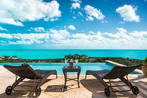 Central courtyard has incredible views of the entire south coast