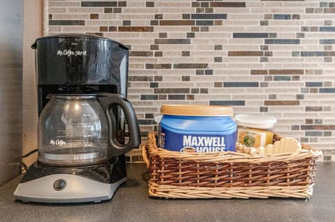 We have left a few things for you.   Coffee anyone?  Tea too.