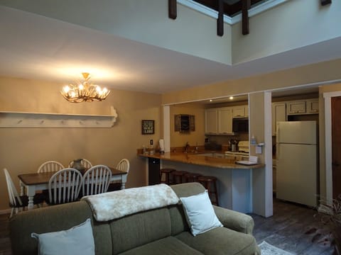 Living Room, Dining Room and Kitchen