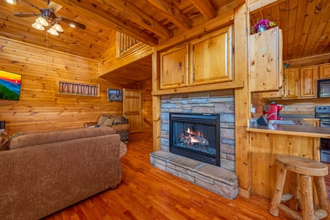 Living room electric fireplace