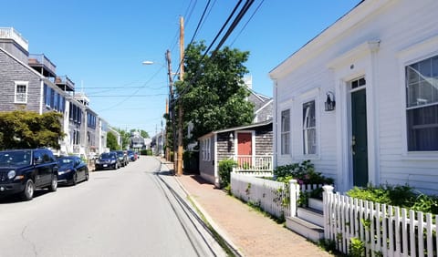 View down the street front