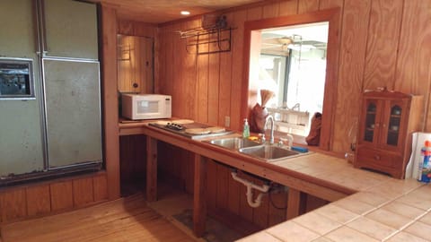 Downstairs kitchen, not the main kitchen.