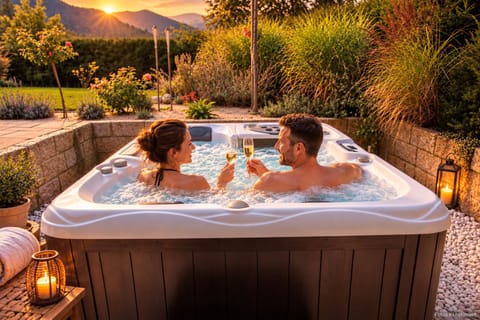Outdoor spa tub