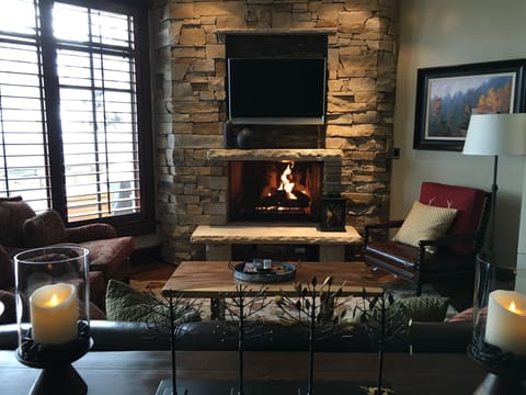 Living area/fireplace