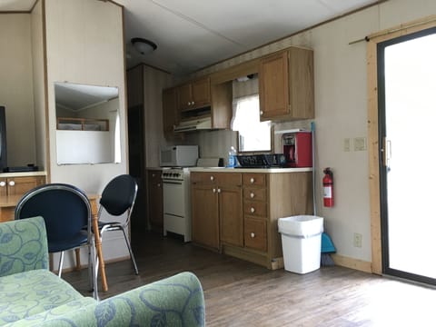 Living room looking to the kitchen