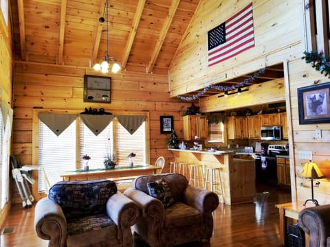 SEATING FOR 9 IN THE LR, SEATING FOR 16 IN DINING ROOM AND WE HAVE A HIGH CHAIR!