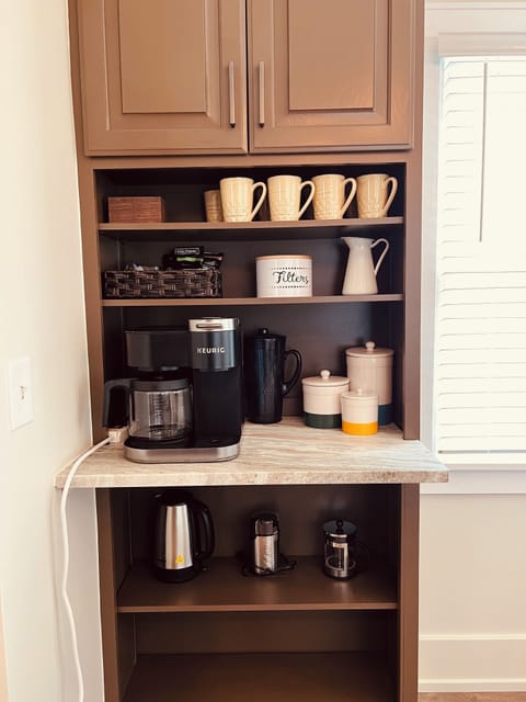 coffee bar in the kitchen area 