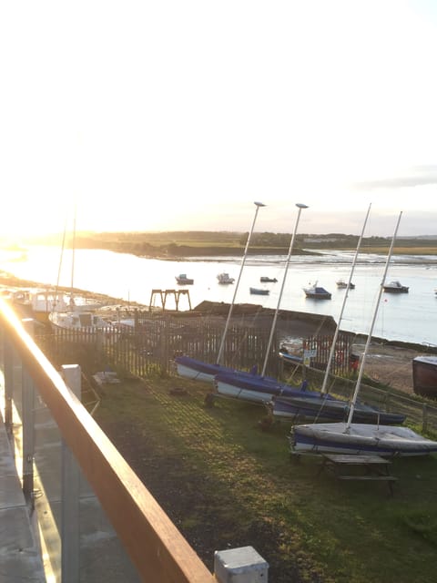 Sunset from the bar at Amble Marina.