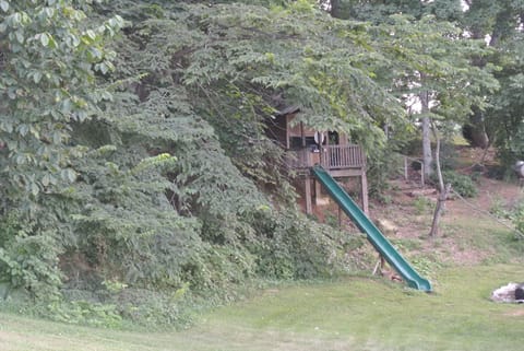 Fort with huge slide