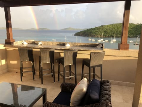 Rainbows in Cruz Bay Harbor