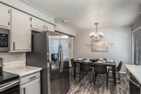 Dining room off kitchen and open to living room
