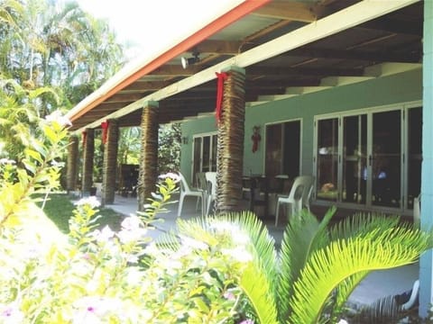 Large verandah leading to beach